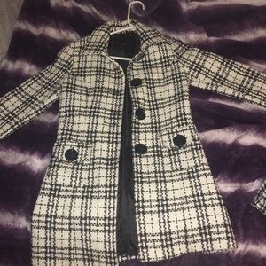 Long printed winter coat